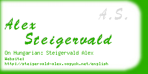 alex steigervald business card